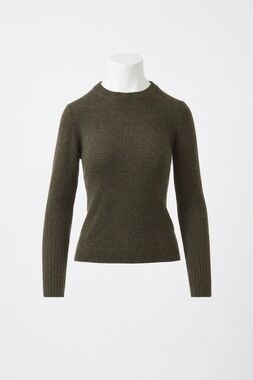 NEW KINROSS women's cashmere crewneck sweater in loden